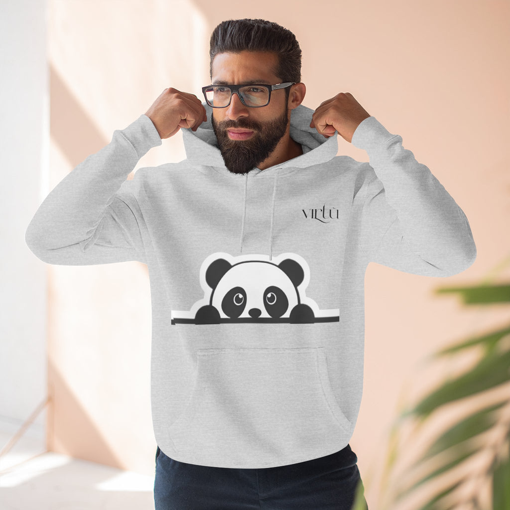 Panda Peek Hoodie — Cute Peeking Panda Fleece Pullover
