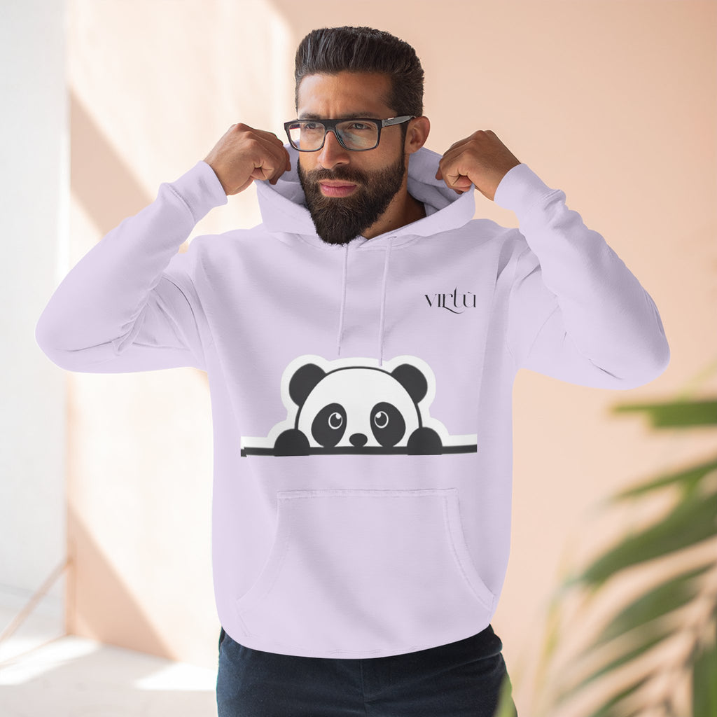 Panda Peek Hoodie — Cute Peeking Panda Fleece Pullover