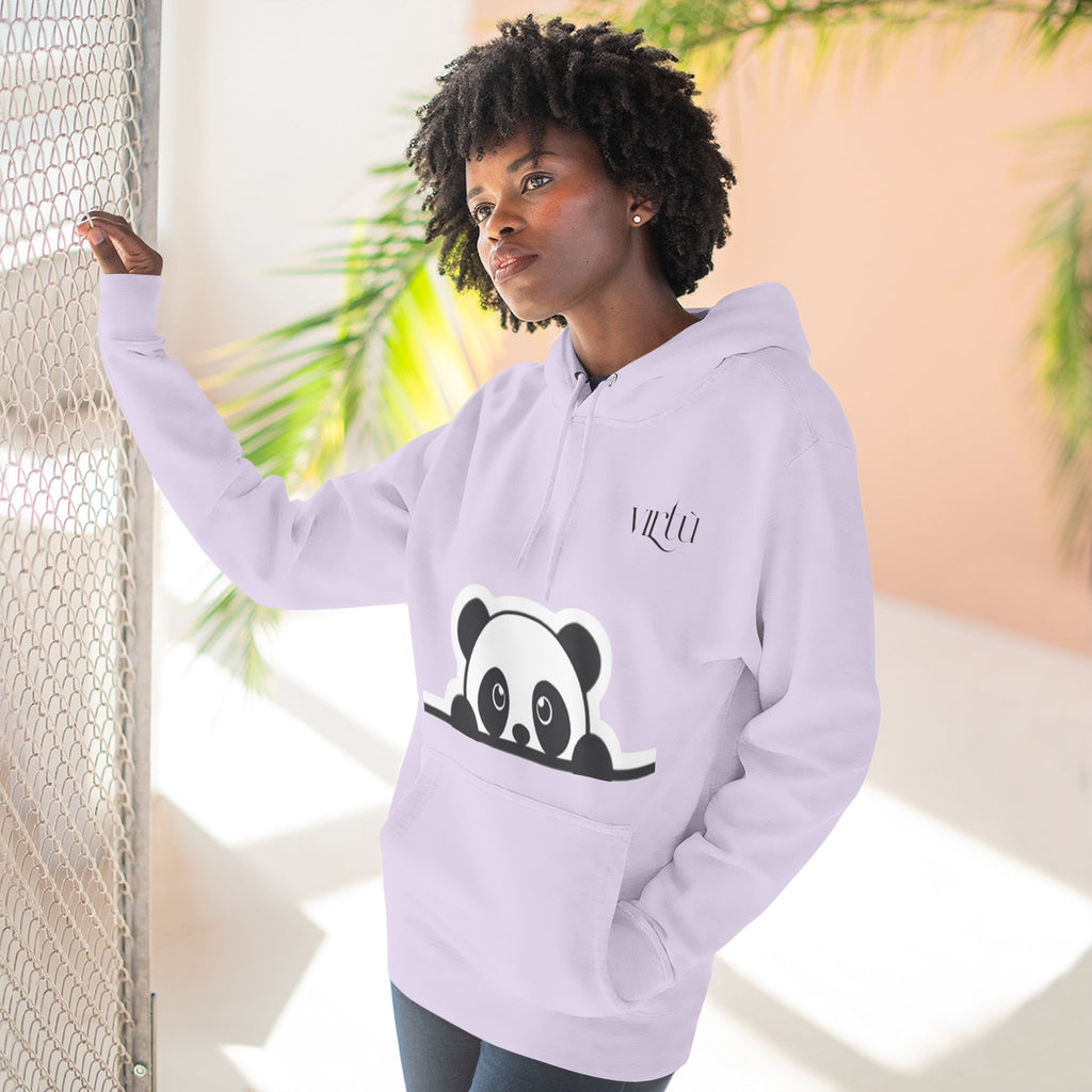 Panda Peek Hoodie — Cute Peeking Panda Fleece Pullover