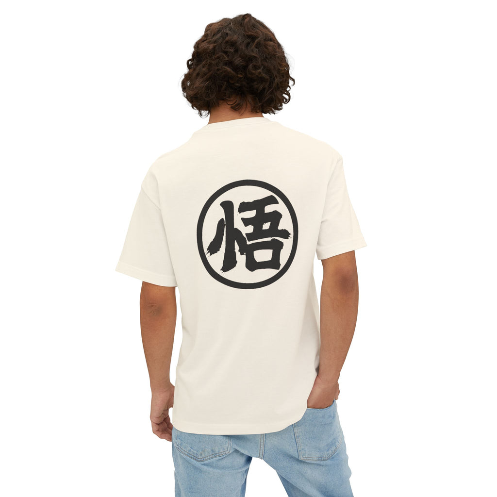 Goku Costume Ripped Chest Tee — Dragon Ball Z Martial Arts Symbol Shirt