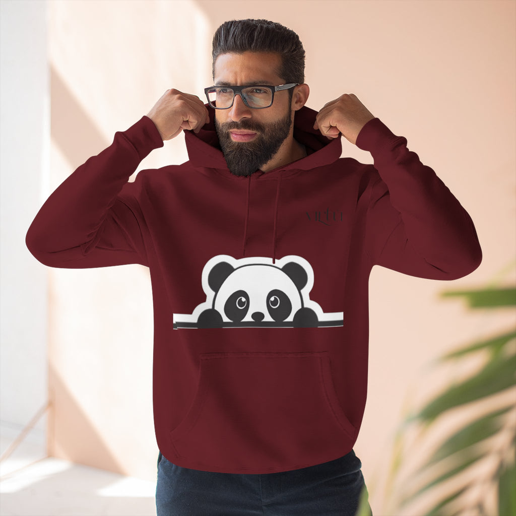 Panda Peek Hoodie — Cute Peeking Panda Fleece Pullover