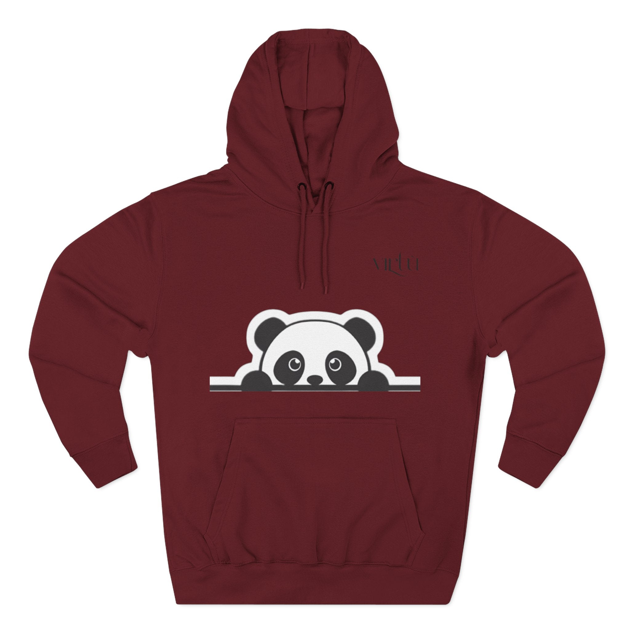 Panda Peek Hoodie — Cute Peeking Panda Fleece Pullover