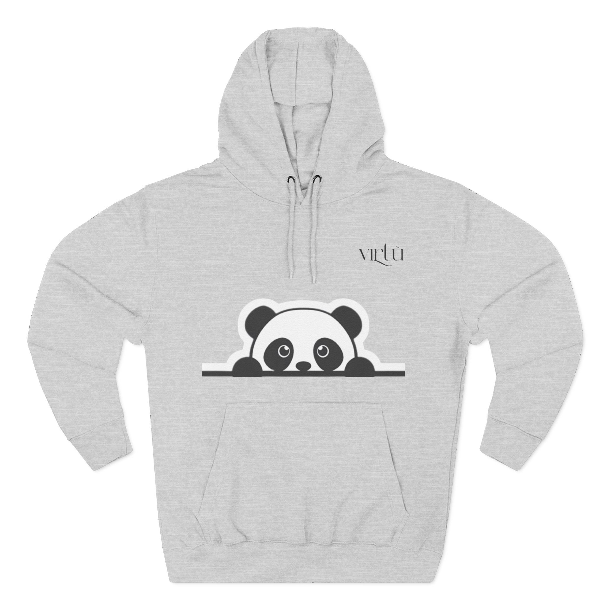 Panda Peek Hoodie — Cute Peeking Panda Fleece Pullover