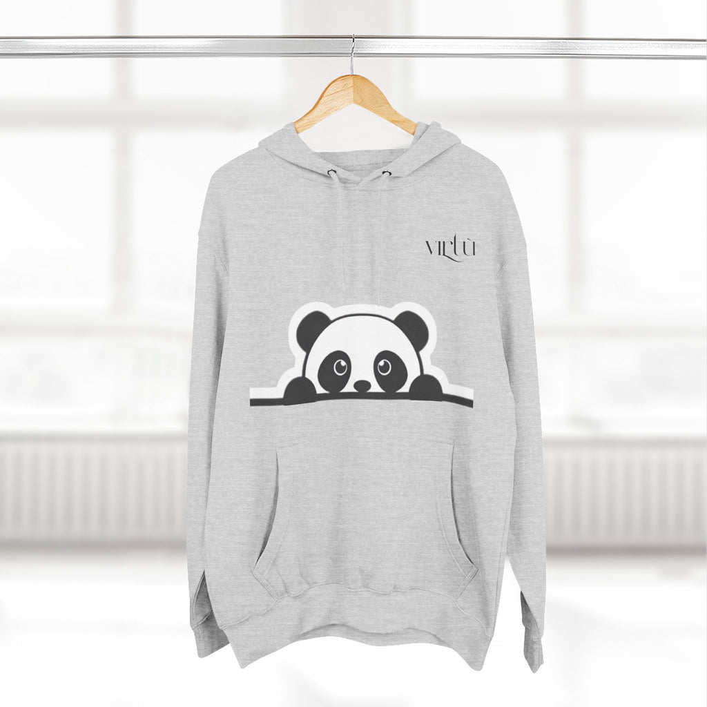 Panda Peek Hoodie — Cute Peeking Panda Fleece Pullover