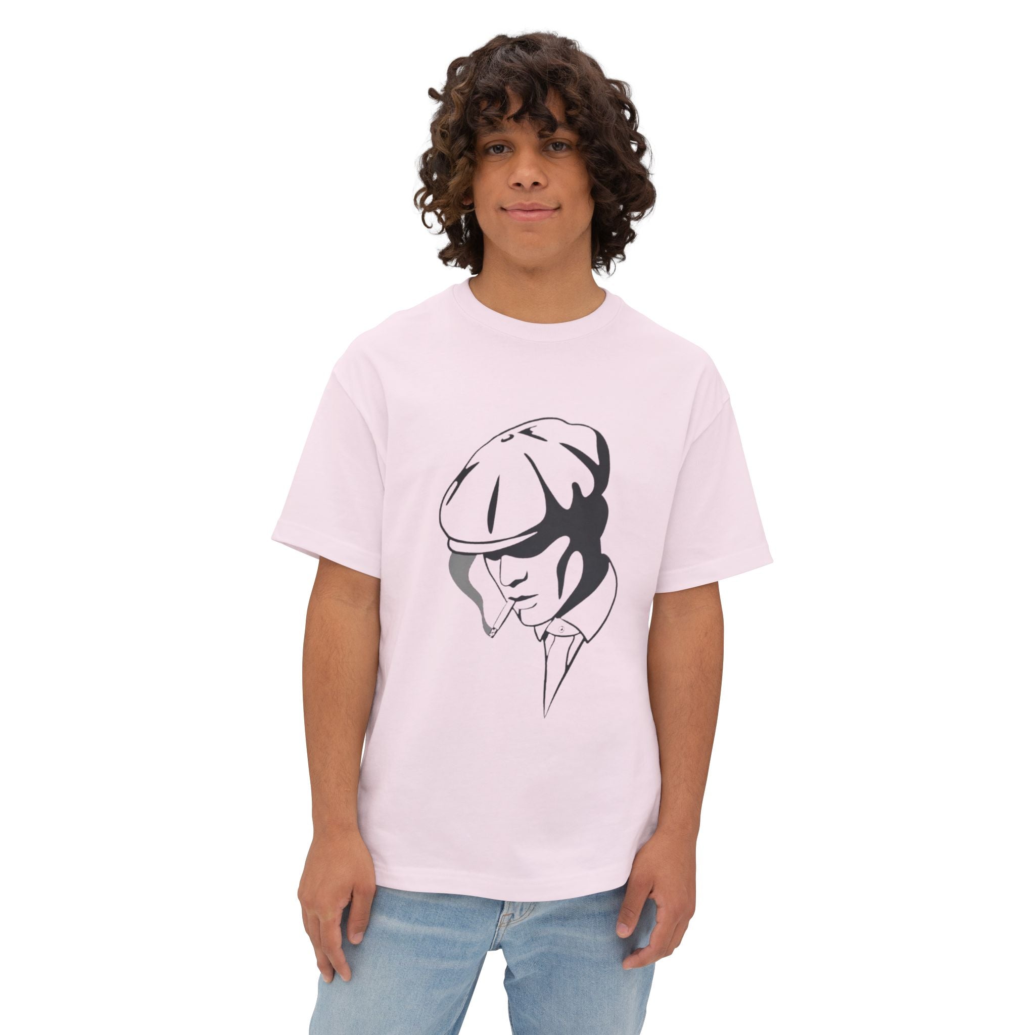 Peaky Blinders Inspired Graphic Tee — Vintage Flat Cap Silhouette