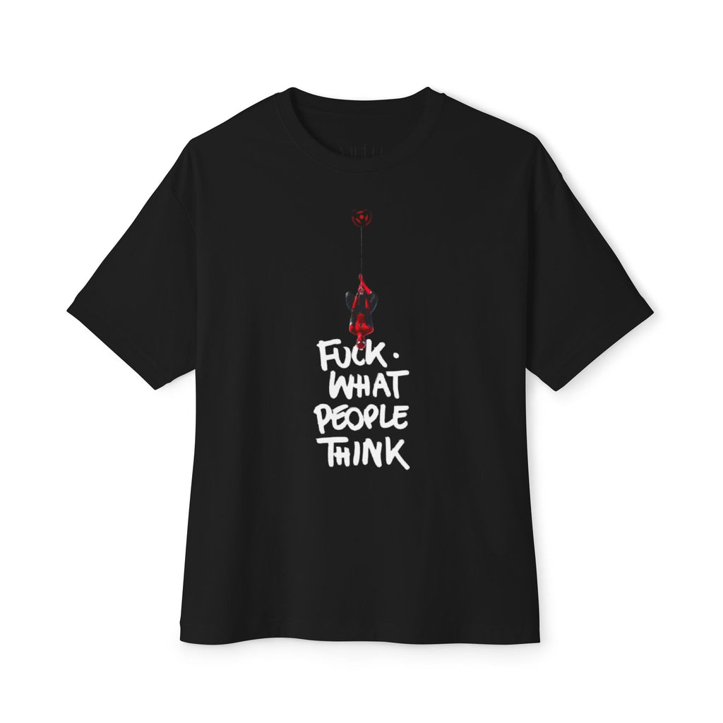 Graphic Tee — "Fuck What People Think" Oversized Boxy T-Shirt