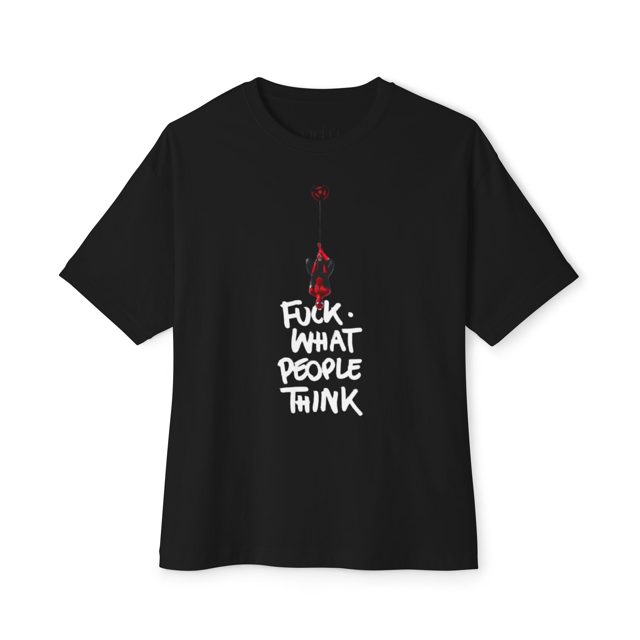 Graphic Tee — "Fuck What People Think" Oversized Boxy T-Shirt