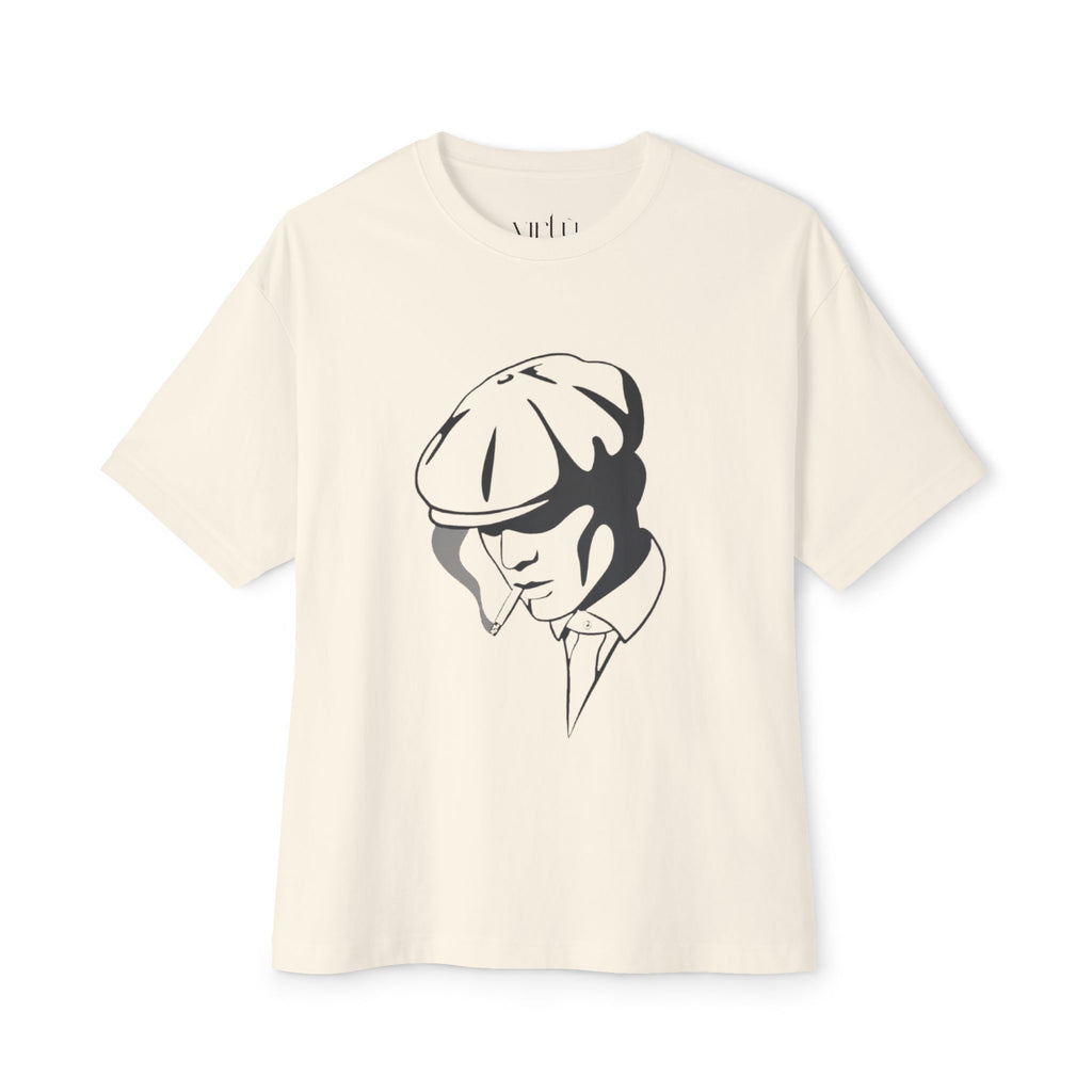 Peaky Blinders Inspired Graphic Tee — Vintage Flat Cap Silhouette