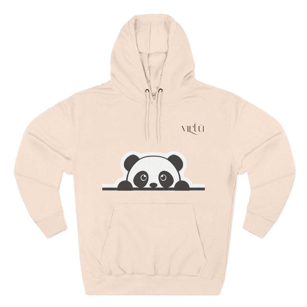 Panda Peek Hoodie — Cute Peeking Panda Fleece Pullover