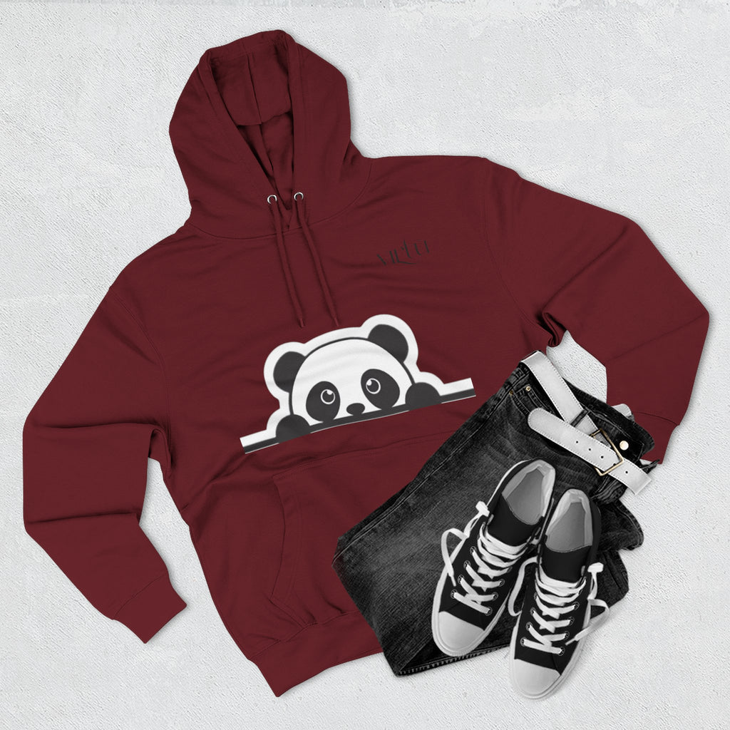 Panda Peek Hoodie — Cute Peeking Panda Fleece Pullover