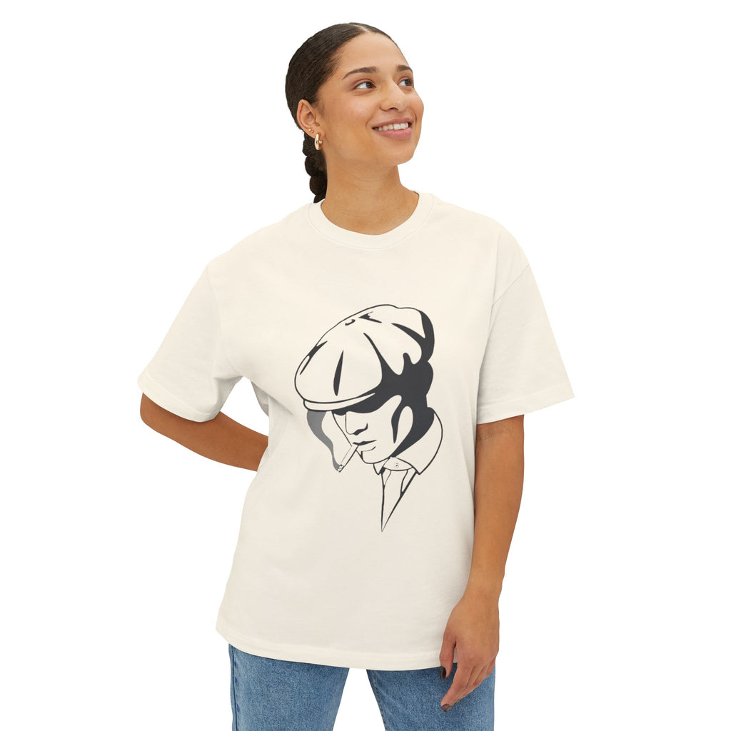 Peaky Blinders Inspired Graphic Tee — Vintage Flat Cap Silhouette