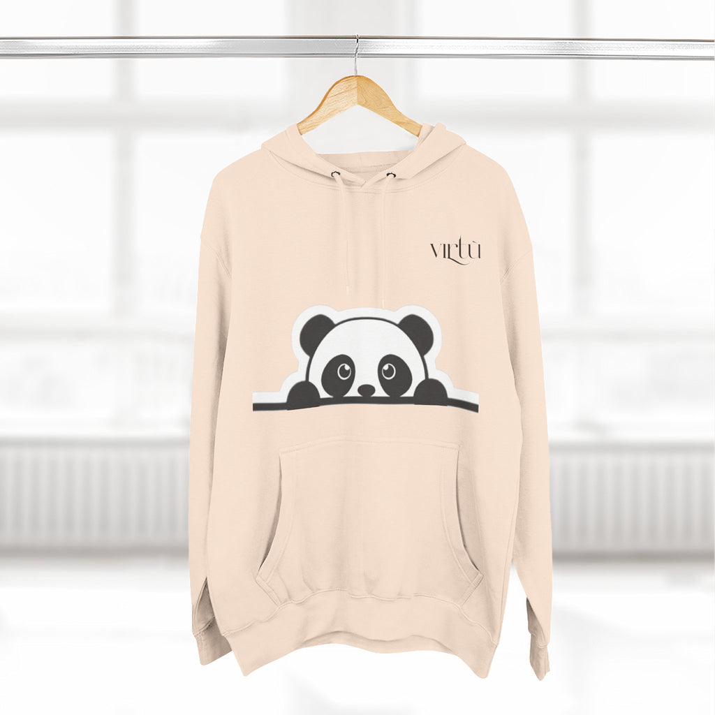 Panda Peek Hoodie — Cute Peeking Panda Fleece Pullover