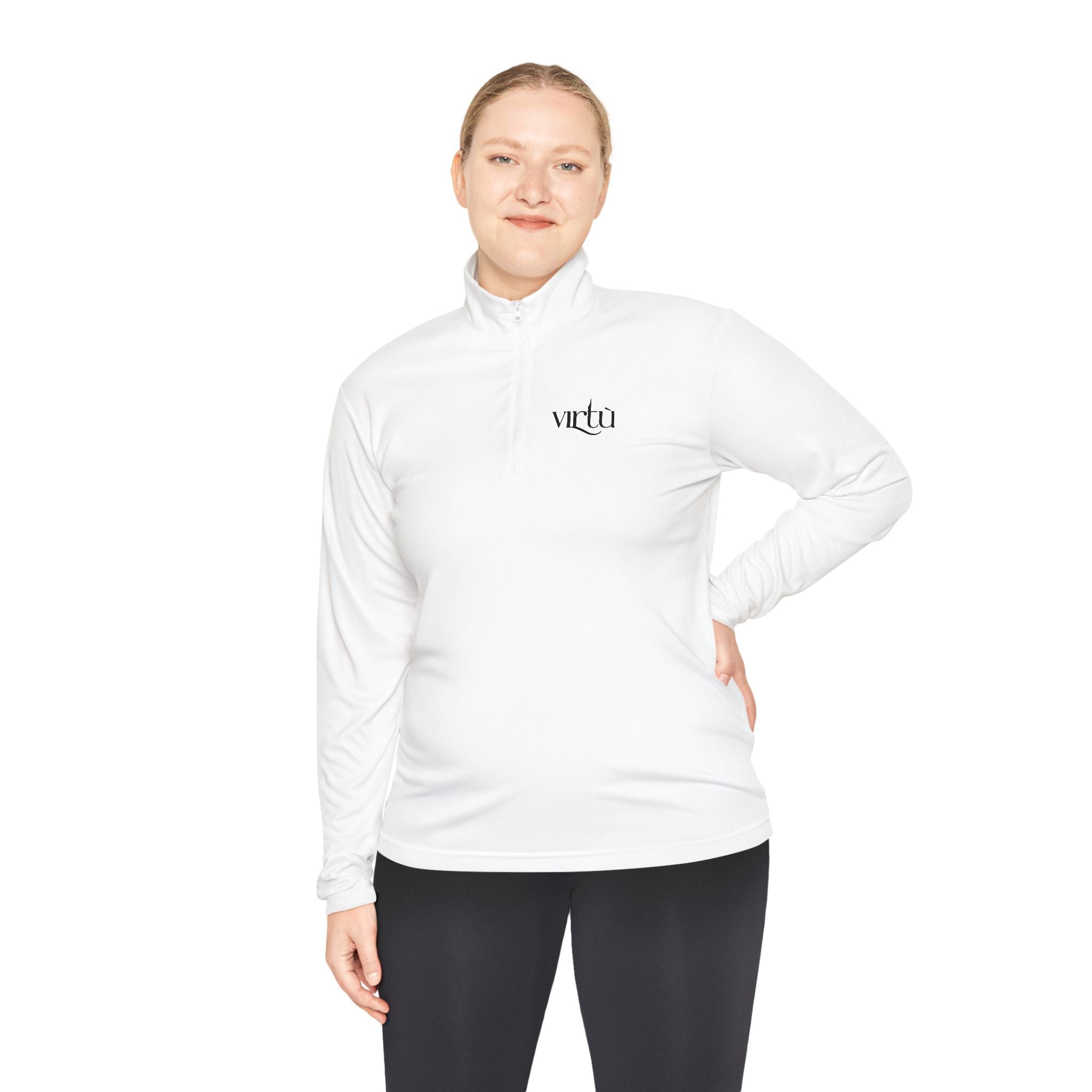 Quarter‑Zip Pullover — Hand‑Drawn Tic‑Tac‑Toe Hearts Graphic