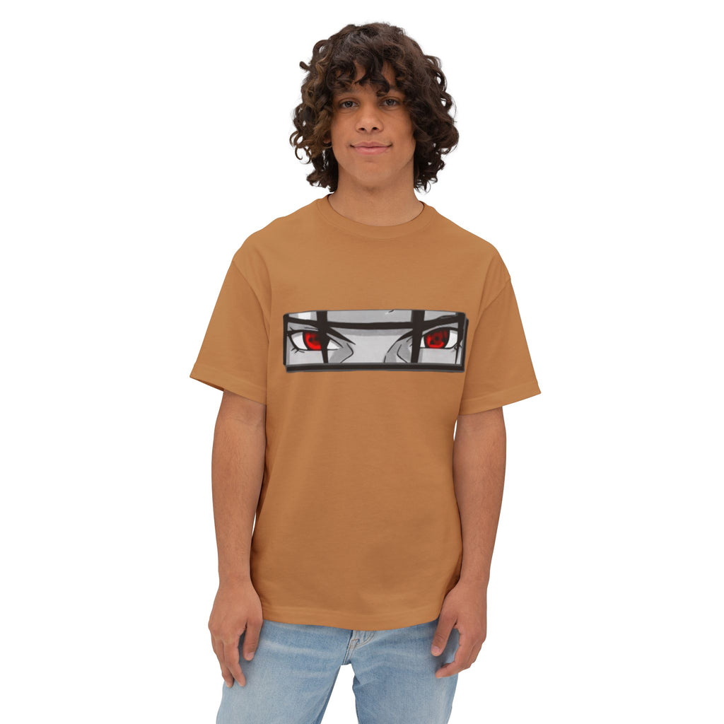 Ninja Silhouette Boxy Tee — Japanese Kanji Sakura Sun Graphic