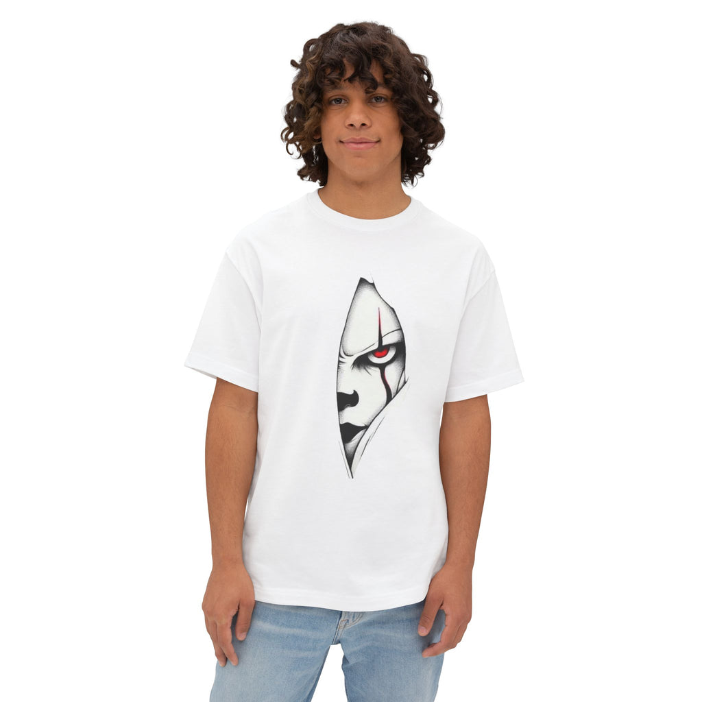 Horror Claw Peek T-Shirt — Red-Eyed Monster Chest Rip Graphic Tee