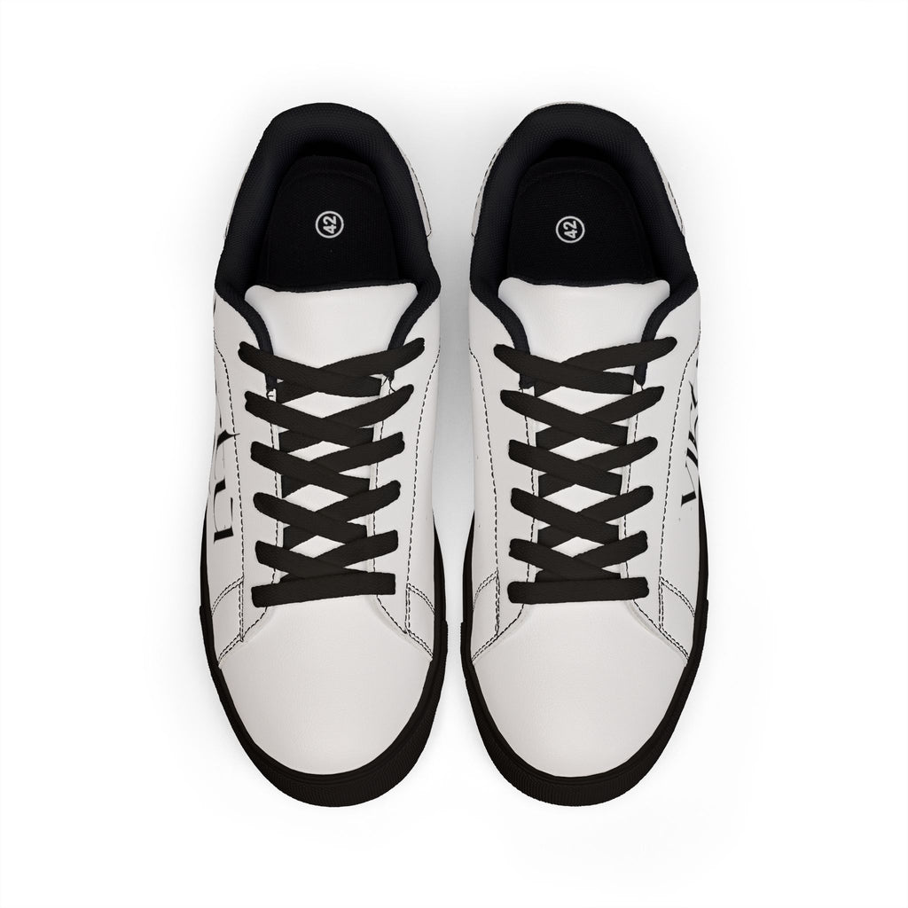 Leather Sneakers — Minimal 'virtù' Low-Top Casual Trainers