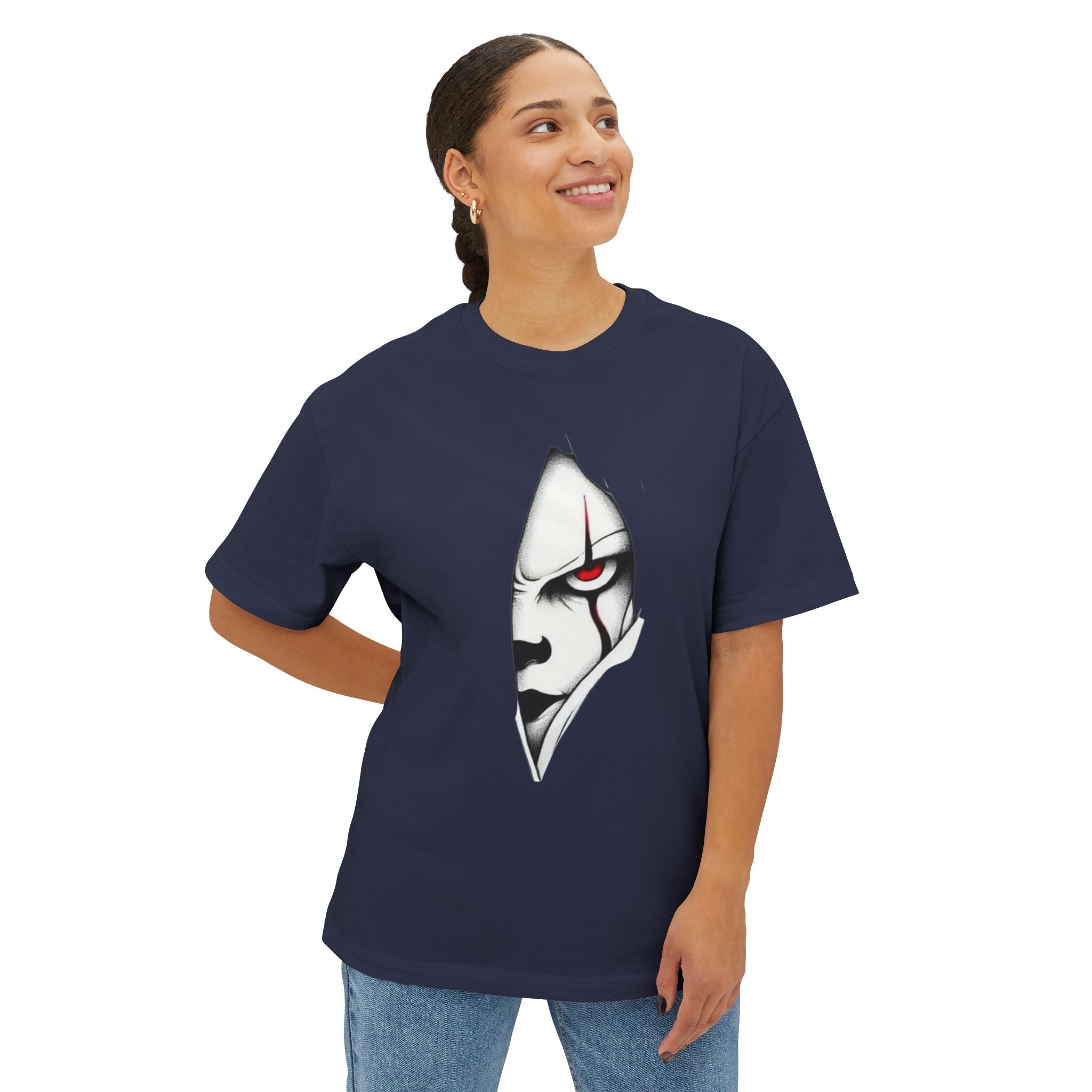 Horror Claw Peek T-Shirt — Red-Eyed Monster Chest Rip Graphic Tee