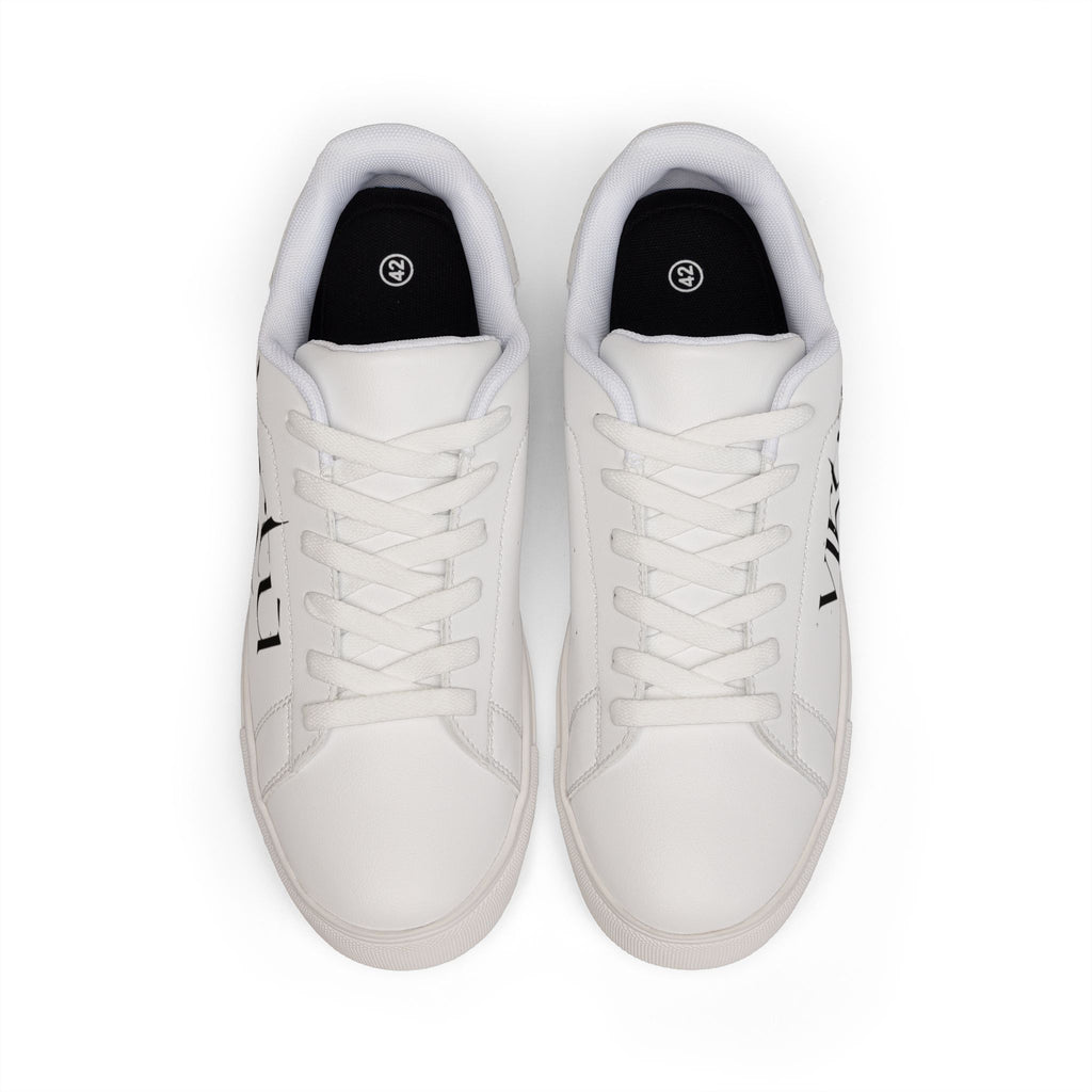 Leather Sneakers — Minimal 'virtù' Low-Top Casual Trainers