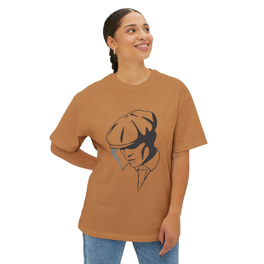 Peaky Blinders Inspired Graphic Tee — Vintage Flat Cap Silhouette
