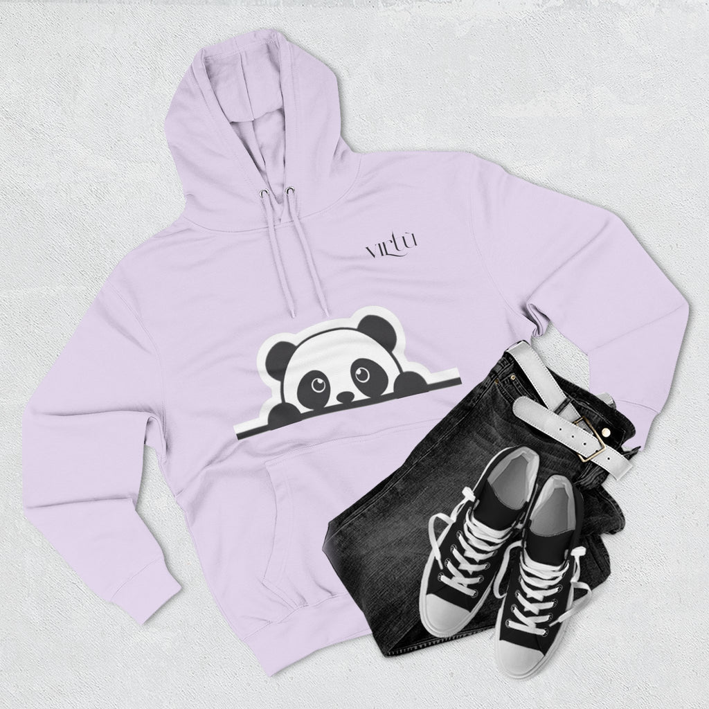 Panda Peek Hoodie — Cute Peeking Panda Fleece Pullover
