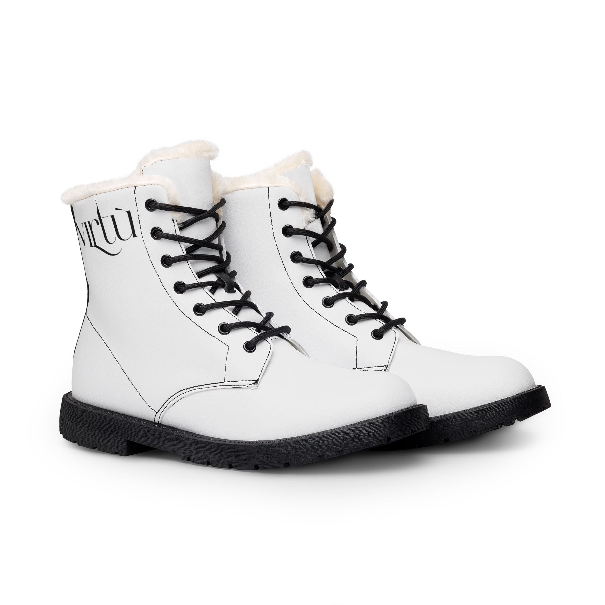 Men's Fur-Lined Leather Boots — Insulated Winter Combat Style (Virtue Script)