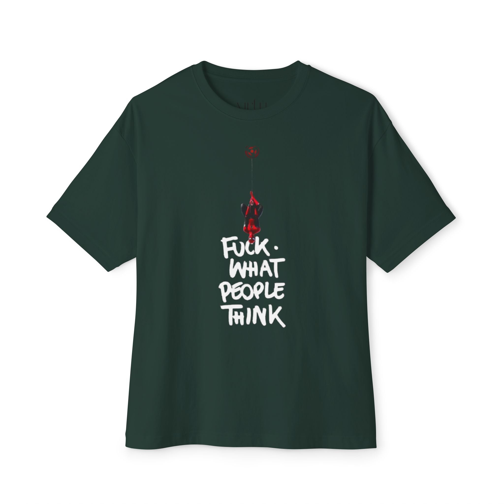 Graphic Tee — "Fuck What People Think" Oversized Boxy T-Shirt