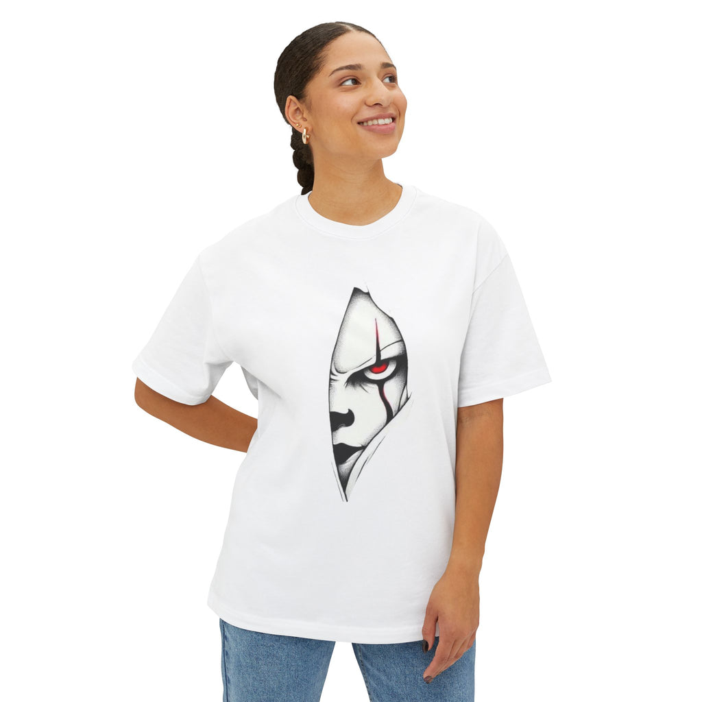 Horror Claw Peek T-Shirt — Red-Eyed Monster Chest Rip Graphic Tee