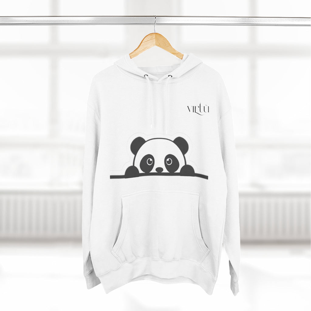 Panda Peek Hoodie — Cute Peeking Panda Fleece Pullover