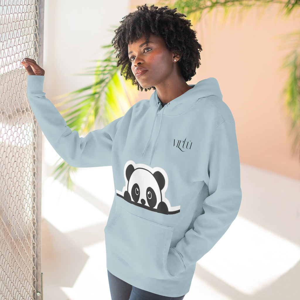 Panda Peek Hoodie — Cute Peeking Panda Fleece Pullover