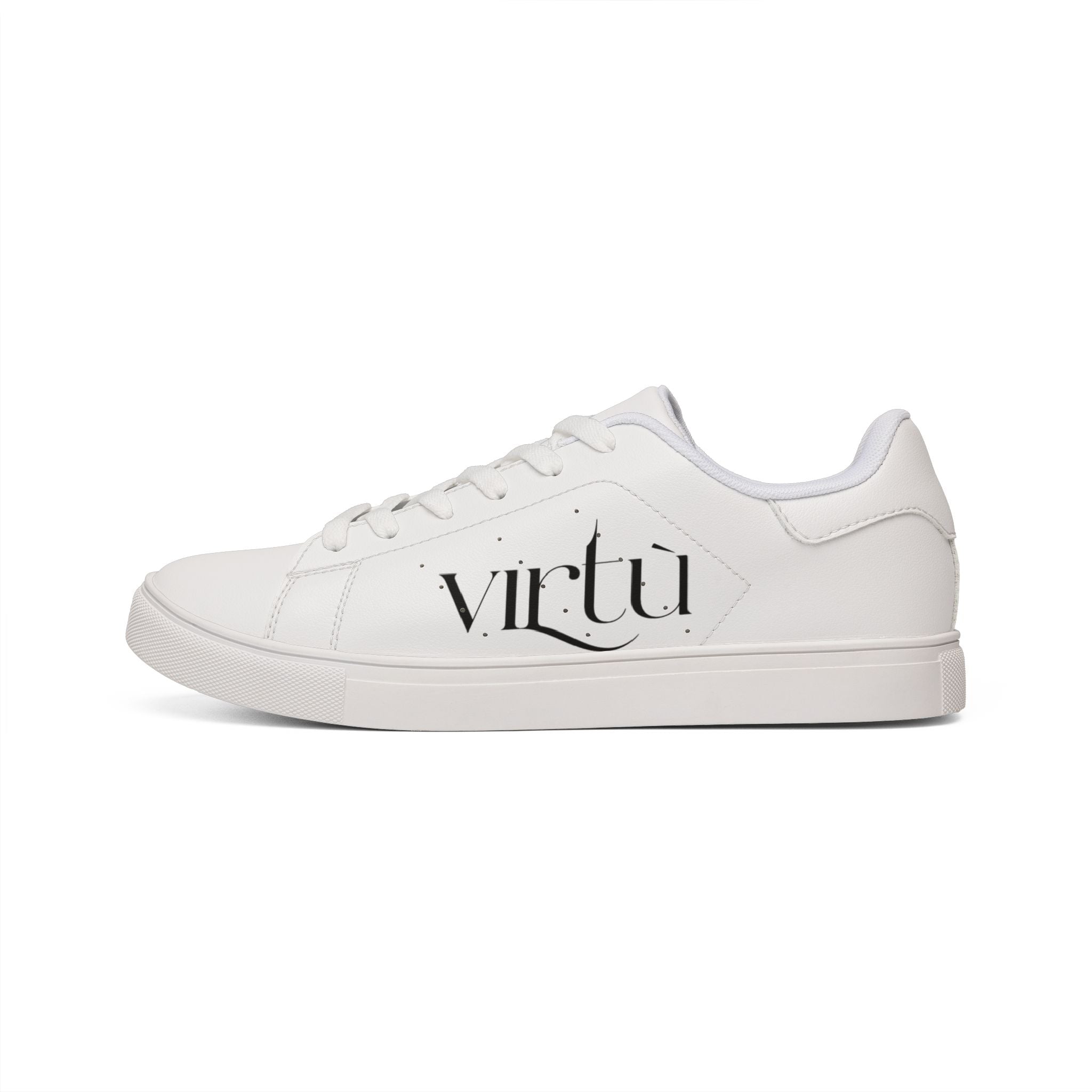 Leather Sneakers — Minimal 'virtù' Low-Top Casual Trainers