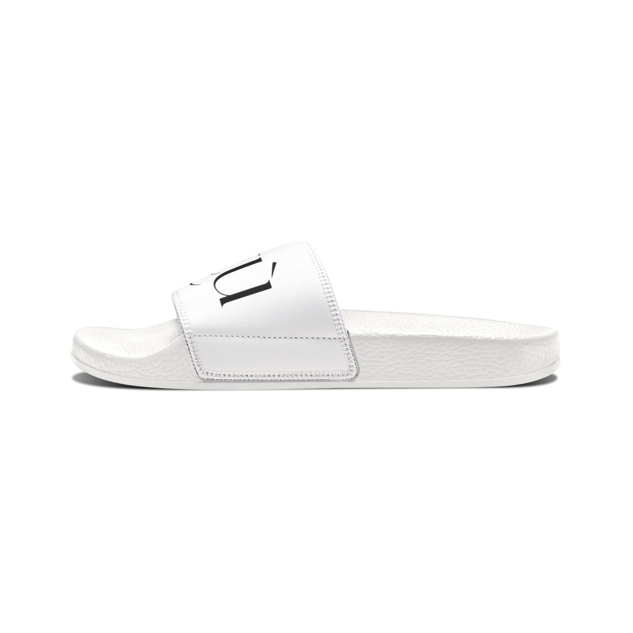 Youth Slide Sandals — White 'virtù' Removable-Strap Pool & Beach Slides