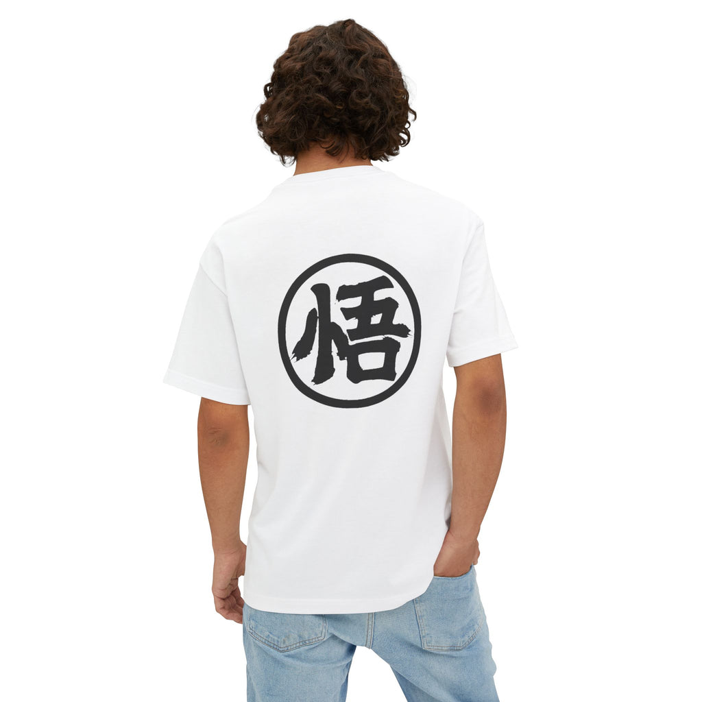 Goku Costume Ripped Chest Tee — Dragon Ball Z Martial Arts Symbol Shirt